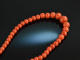 Around 1970! Beautiful red sardegna Mediterranean coral necklace gold 750