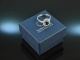 Around 1995! Classic Sapphire Brilliant Ring 0.3 ct White Gold 585