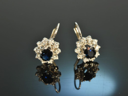 Around 1995! Classic Sapphire Brilliant Earrings 0.6 ct...