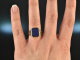 Around 1965! Classical coat of arms seal ring lapis lazuli gold 333