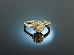 &Ouml;sterreich um 1915! Klassischer Altschliff Diamant Ring 0,4 ct Wei&szlig; Gold 585