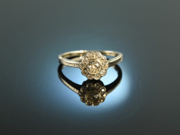 &Ouml;sterreich um 1915! Klassischer Altschliff Diamant Ring 0,4 ct Wei&szlig; Gold 585