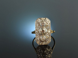 Berlin um 1915! Feinster Art Deco Diamant Ring Gold 585...