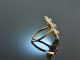 Berlin um 1915! Feinster Art Deco Diamant Ring Gold 585 Platin