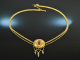 Um 1890! Historisches Collier Rubin Diamantrosen Gold 585