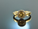 Soft yellow! Sch&ouml;ner Citrin Ring Brillanten Gold 750