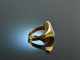 Um 1985! Klassischer Lagenstein Wappen Siegel Ring Gold 585