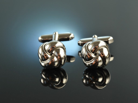 Munich around 1995! Classic knot cufflinks silver 835