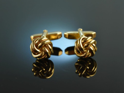 Around 1995! Classic Knot Cufflinks Silver 925 gold plated