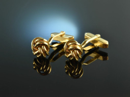 Around 1995! Classic Knot Cufflinks Silver 925 gold plated