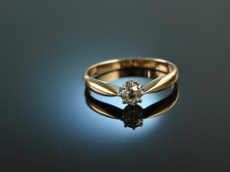 Um 1915! Klassischer Altschliff Diamanrt Ring Gold 585...