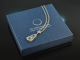Around 1930! Dream Art Deco Necklace Diamonds Rock Crystal Enamel White Gold 585