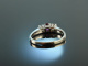 1975! Classic Ruby Brilliant Ring 0,44 ct White Gold 750