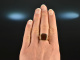 Around 1955! Classic coat of arms seal ring carnelian gold 333