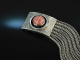 Around 1960! Chic vintage design bracelet with rhodochrosite silver 835