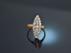 Um 1900! Edler Marquise Ring Altschliff Diamanten 1,5 ct Gold 750