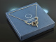 Around 1960! Beautiful traditional Dirndl necklace with large garnet silver 835