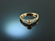 Wien um 1910! Sch&ouml;ner Altschliff Diamant Ring 0,35 ct Gold 585 Platin