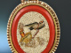 Um 1850! H&uuml;bscher Mikromosaik Anh&auml;nger mit V&ouml;gelchen Gold 585