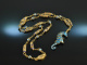 Around 1965! Pretty seahorse pendant with chain blue enamel silver