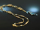 Around 1965! Pretty seahorse pendant with chain blue enamel silver