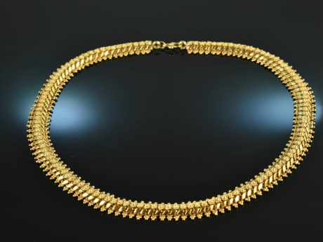 Around 1970! Chic vintage necklace chain silver 925 gold plated