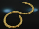 Around 1970! Chic vintage necklace chain silver 925 gold plated