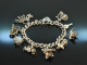 London 1976! Sch&ouml;nes Vintage Bettelarmband 9 Charms Silber 925