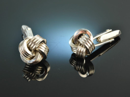 Around 1995! Classic high quality knot cufflinks silver 925