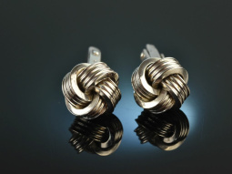Around 1995! Classic high quality knot cufflinks silver 925