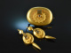 &Ouml;sterreich um 1840! Seltenes Biedermeier Set Brosche und Ohrringe Diamanten Email Gold 585