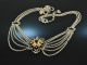 Around 1970! Beautiful traditional jewelry set necklace and bracelet garnet silver 835