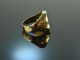 Around 1960! Classic Mens Signet Crest Ring Blood Jasper Gold 333