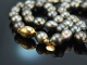 Baroque Pearls! Lange Tahiti Zuchtperlen Kette Magnetschließe Silber vergoldet