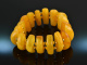 Baltic Amber! Sch&ouml;nes Butterscotch Bernstein Armband mit Kugeln Silber vergoldet