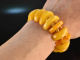 Baltic Amber! Sch&ouml;nes Butterscotch Bernstein Armband mit Kugeln Silber vergoldet