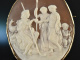 Um 1850! Historische Kamee Brosche mit Venus und Paris Gold 333
