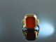 Um 1930! Sch&ouml;ner klassischer Wappen Siegel Ring Karneol Gold 333