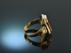 Um 1930! Sch&ouml;ner klassischer Wappen Siegel Ring Karneol Gold 333