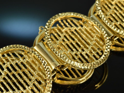 Circa 1985! Chic Vintage Statement Bracelet Gold 585