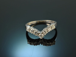 Around 1985! Classic Brilliant Ring 0,4 ct White Gold 585