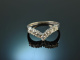 Um 1985! Klassischer Brillant Ring 0,4 ct Wei&szlig; Gold 585