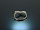 Um 1985! Klassischer Brillant Ring 0,4 ct Wei&szlig; Gold 585