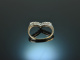 Um 1985! Klassischer Brillant Ring 0,4 ct Wei&szlig; Gold 585