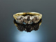 Um 1910! Historischer Diamant Trilogie Ring 1 ct Gold 585
