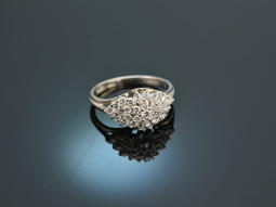 Around 1980! Classic Brilliant Ring 1.4 ct White Gold 750
