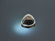 Um 1980! Klassischer Brillant Ring 1,4 ct Weiß Gold 750