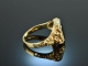 Um 1950! Besonders sch&ouml;ner Wappen Siegel Ring Onyx Gold 585