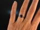 Around 1970! Beautiful Vintage Amethyst Ring Diamonds White Gold 585