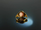 Around 1960! Classic Coat of Arms Signet Ring Carnelian Gold 585